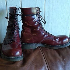 Men's Solovair Leather Steel Toe Boots Size 13D